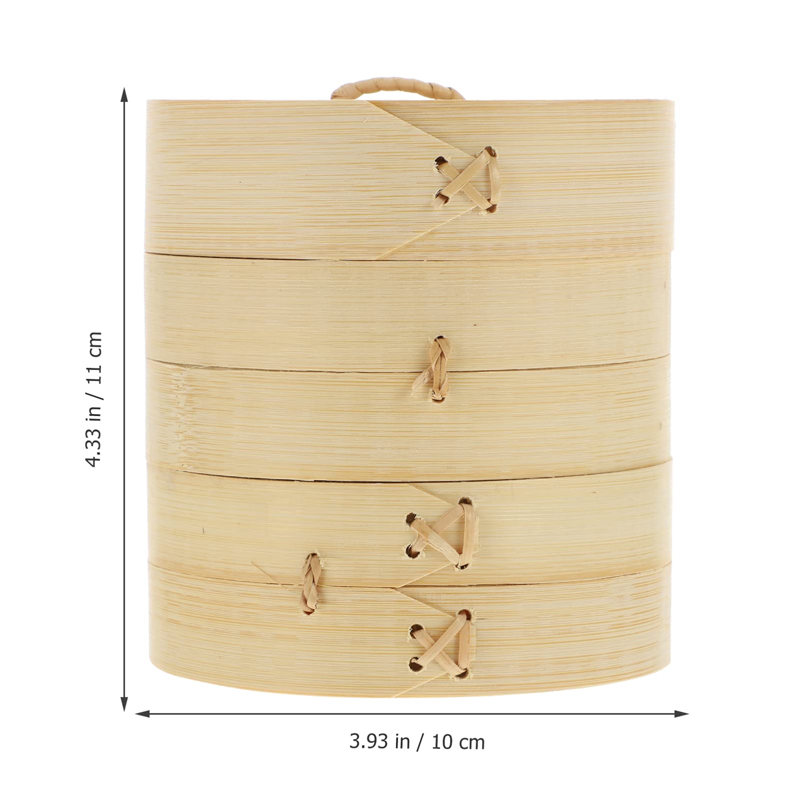 Premium Handmade Bamboo Steamer Basket with Lid - 10cm Cabilock Bamboo Dumpling Steamer for Dim Sum, Bao Buns, Vegetables, Meat & Fish | Perfect for Asian Cooking, Healthy Meal Prep & Restaurant-Style Presentation