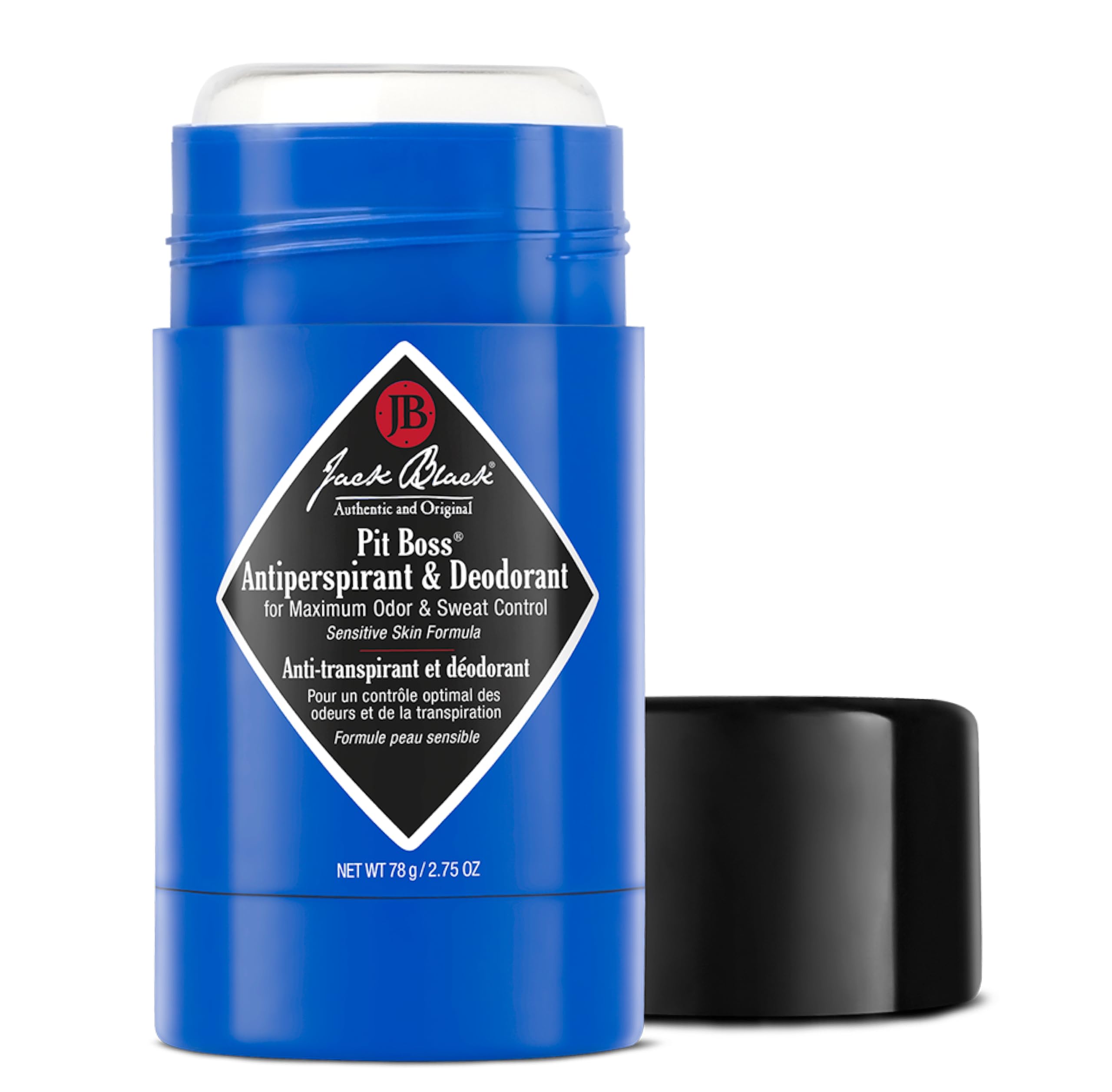 Jack Black Pit Boss Men's Deodorant & Antiperspirant - 24-Hour Odor & Wetness Protection for Sensitive Skin - Ideal for Gym, Work & Daily Use - Great Gift for Men