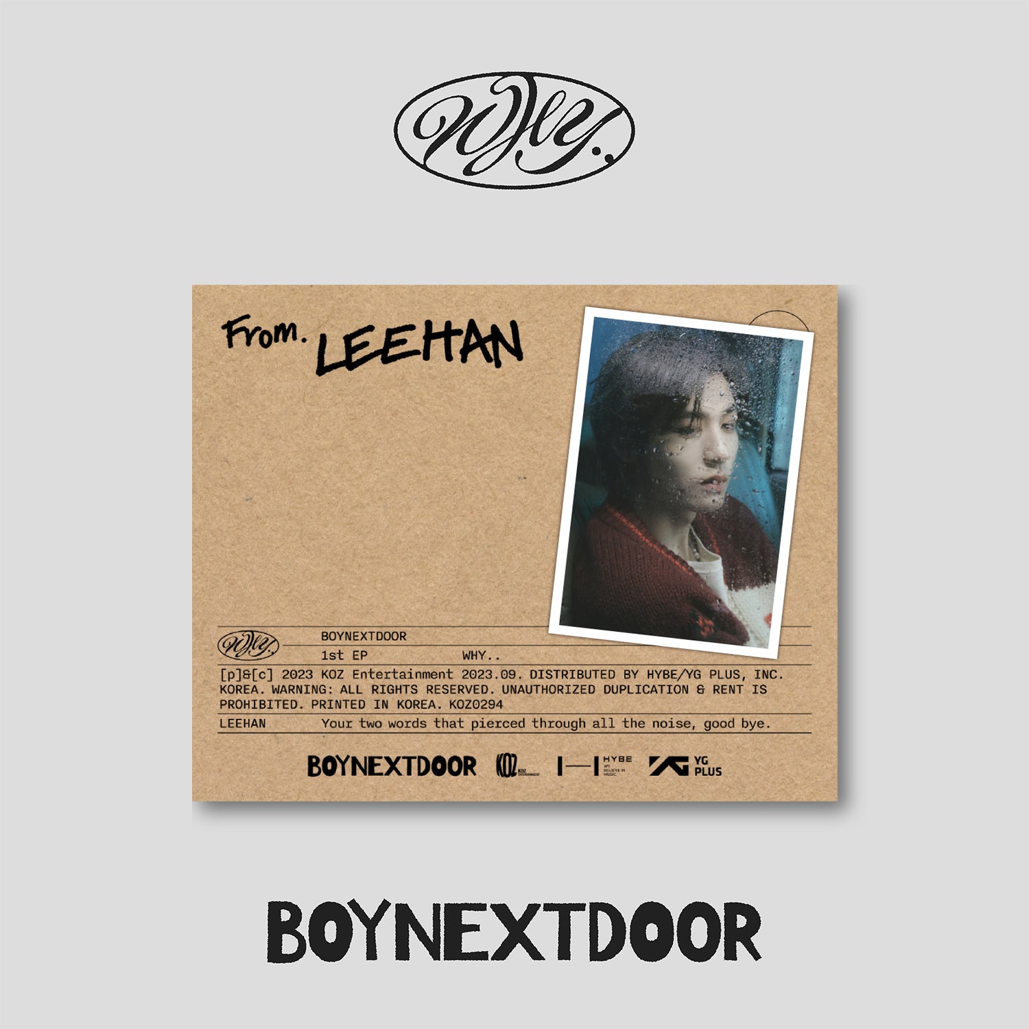 BOYNEXTDOOR 1st EP Album 'WHY..' (Letter Version) - K-Pop Collectible for Fans, Perfect for Display and Gift Giving
