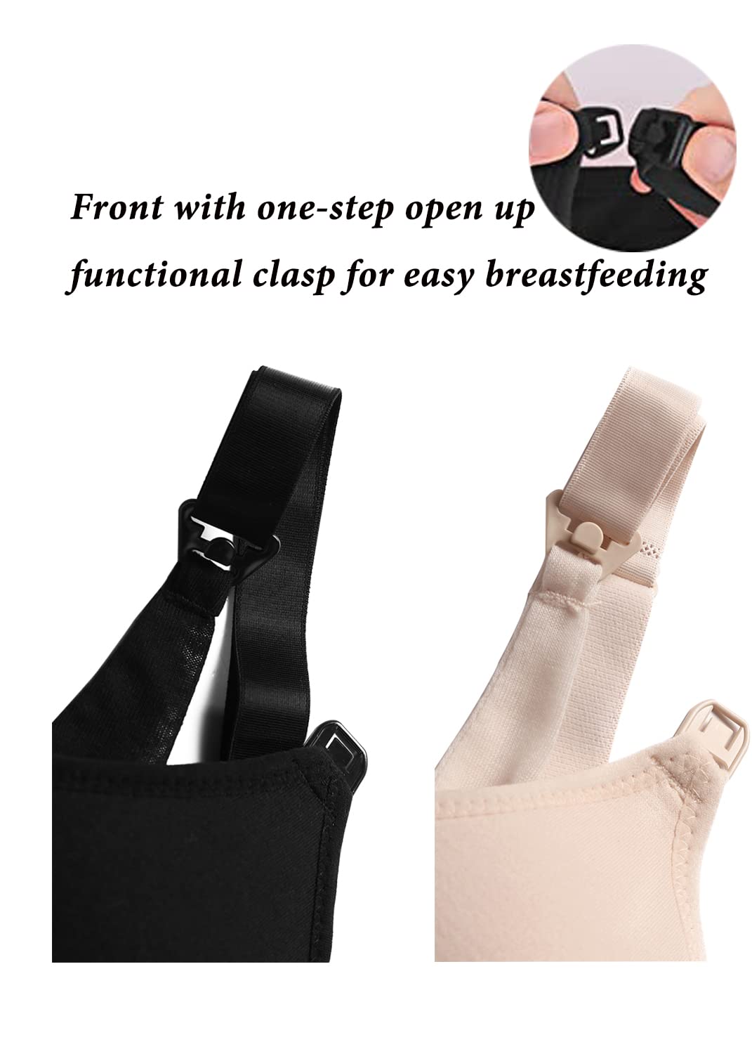 Vevarble Wireless Maternity Nursing Bras for Women - Soft Comfortable Pregnancy & Breastfeeding Bras - Perfect for Daily Wear, Sleeping, and Nursing at Home or Work