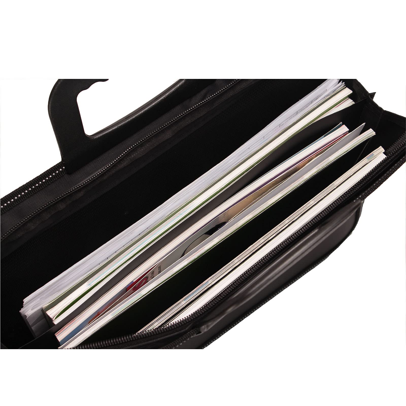Waterproof Expandable Nylon Business Document Bag - A4 File Organizer with Laptop Pocket & Multiple Compartments | Perfect for Office, Travel, and Professional Meetings