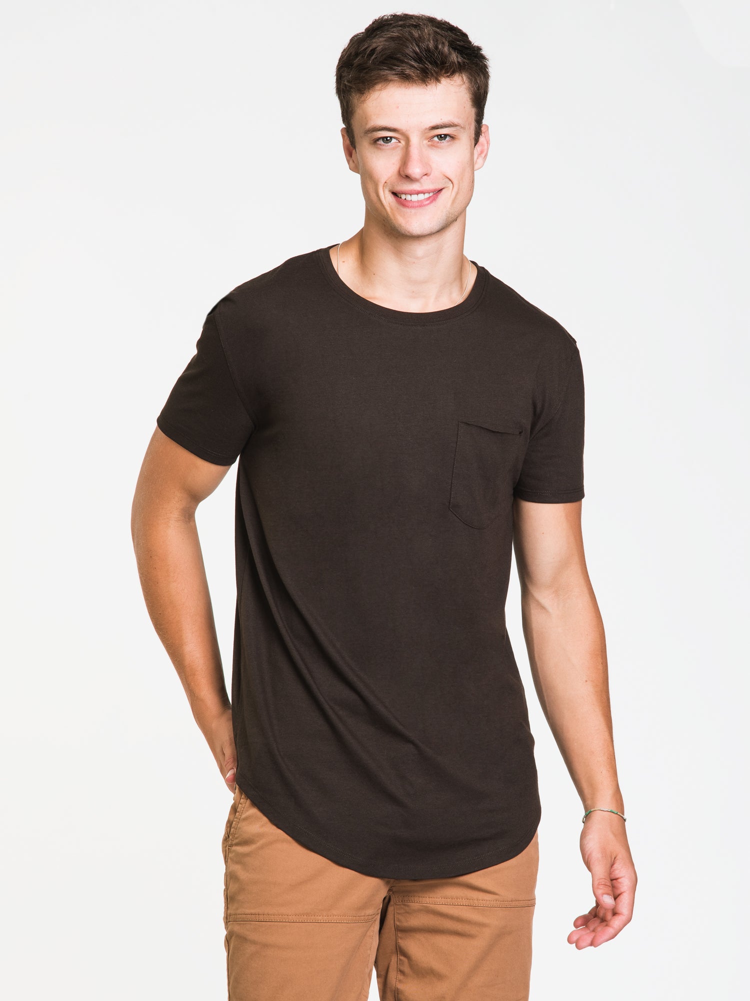 BOATHOUSE LONGLINE TEE - Men's Slim Fit Casual T-Shirt | Soft Cotton Crew Neck Tee for Everyday Wear | Perfect for Streetwear, Gym & Lounge