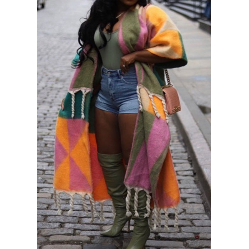 Stylish Multicolor Double-Sided Printed Scarf Shawl - Lightweight Fashion Accessory for Women, Perfect for Fall & Winter Outfits, Office Wear and Special Occasions