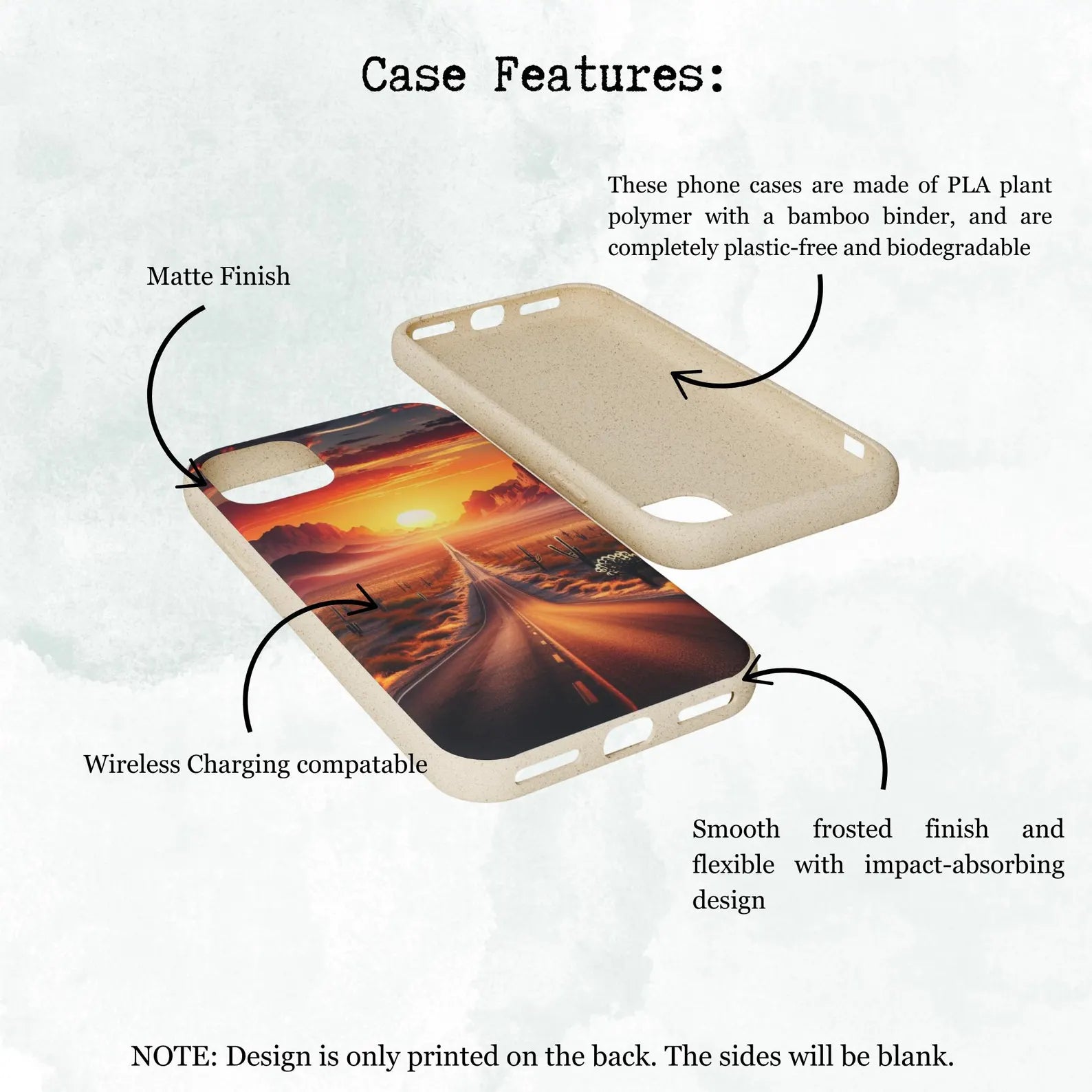 Eco-Friendly Biodegradable Phone Case for Samsung & iPhone - Sustainable Compostable Protective Cover | Perfect for Outdoor Adventures & Daily Use
