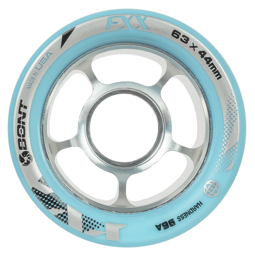 Bont FXX Speed Quad Wheels 63mm 96A - 4 Pack Set for Aggressive Skating, Roller Derby & Outdoor Speed Skating
