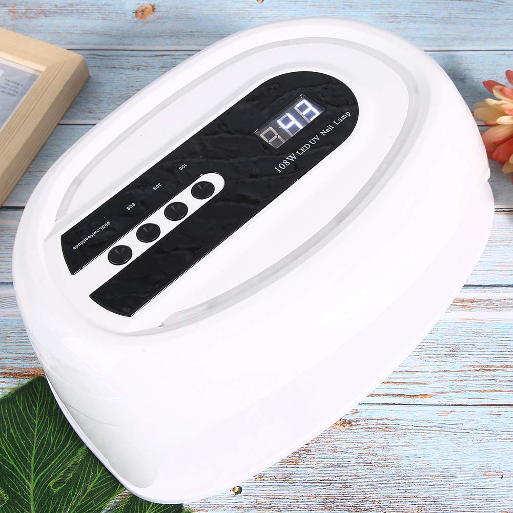 UBERSWEET® 108W Professional LED Gel Nail Lamp - Fast Curing UV/LED Nail Dryer for Home & Salon Use - Perfect for Gel Polish, Acrylic Nails & Nail Art - Compact Design with Timer Function