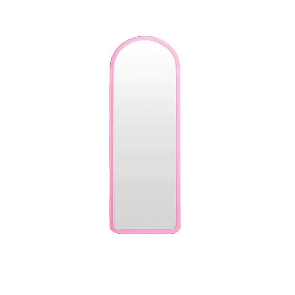Pink Full-Length Floor Mirror with Adjustable Angle - 31x60cm Metal Standing Dressing Mirror for Bedroom, Dorm & Vanity - Portable Freestanding Makeup Mirror for Girls, Women & Home Decor