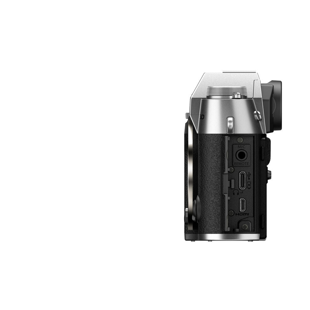 Fujifilm X-T50 Mirrorless Digital Camera with XC 15-45mm f/3.5-5.6 OIS PZ Lens Kit - Silver | 26.1MP APS-C Sensor, 4K Video, Compact & Lightweight for Travel, Vlogging & Street Photography