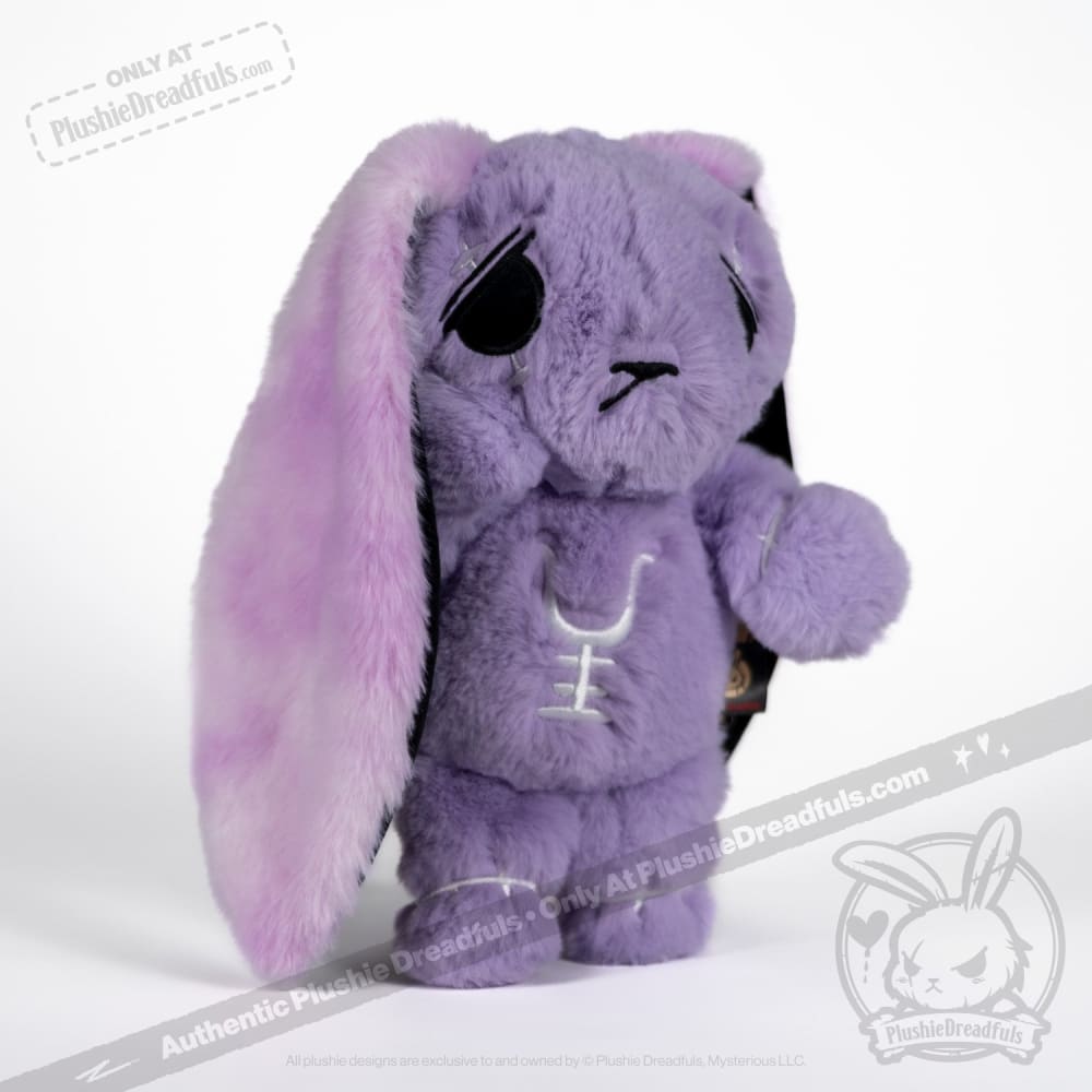 Plushie Dreadfuls Anxiety Rabbit Stuffed Animal - Purple Limited Edition Plush Toy for Stress Relief & Comfort | Perfect for Anxiety Support, Therapy, and Cuddling