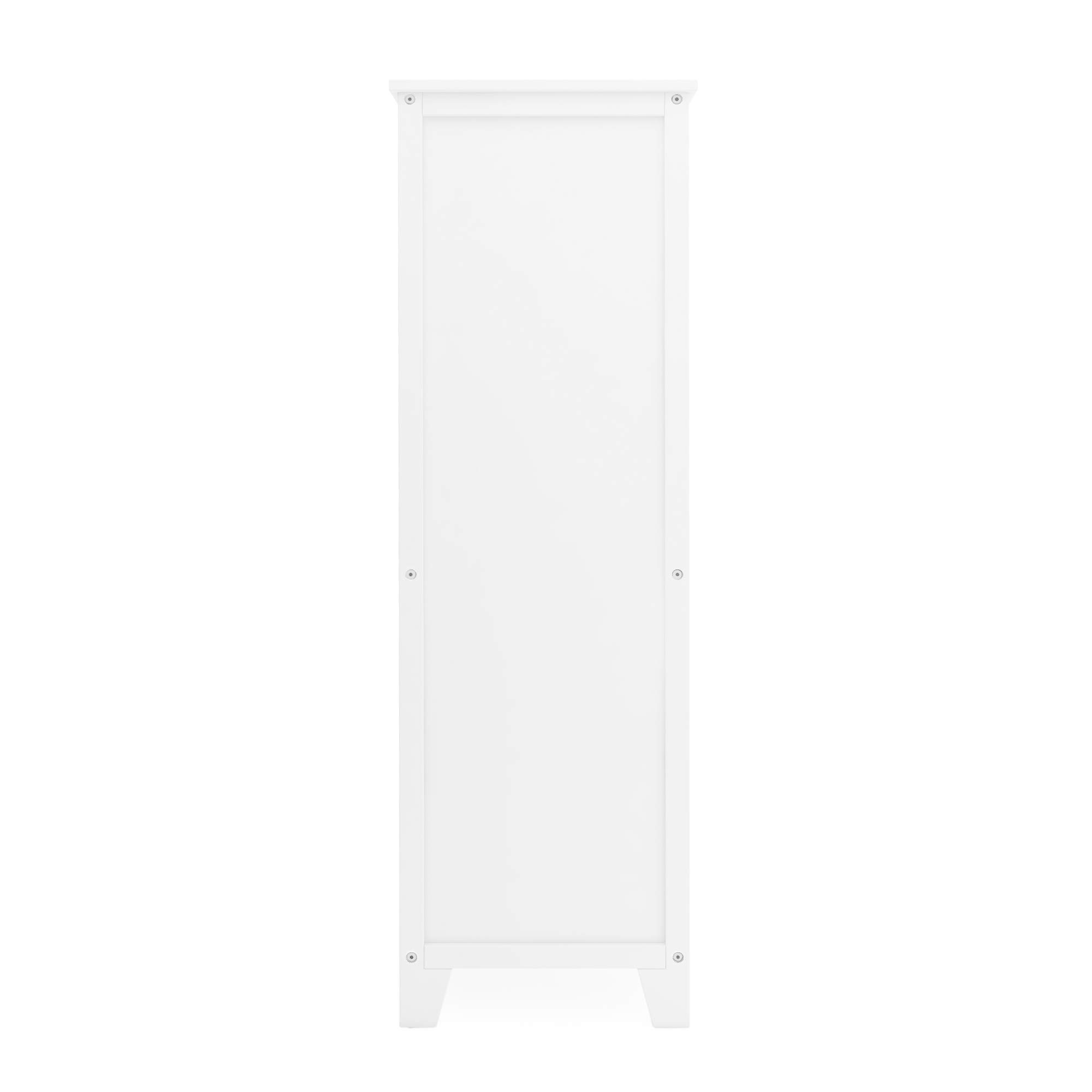 Martha Stewart Kids' Tall Bookcase - 48 Inch Wooden Storage Organizer with Fabric Bins, Creamy White - Perfect for Playroom, Bedroom & Nursery Organization