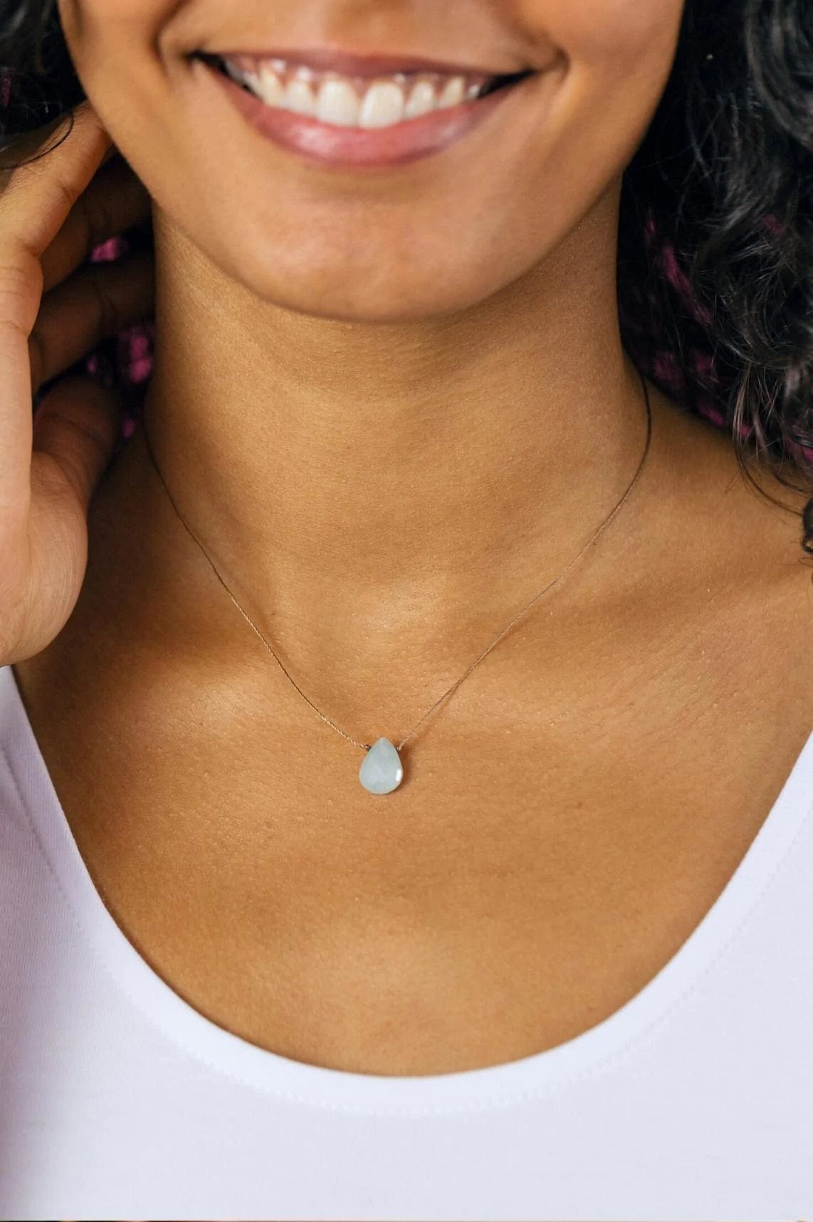 Stunning Milky Aquamarine Pendant Necklace for Women - Elegant Mother's Day Gift, Birthday Present & Special Occasion Jewelry - Perfect for Weddings, Anniversaries & Everyday Wear