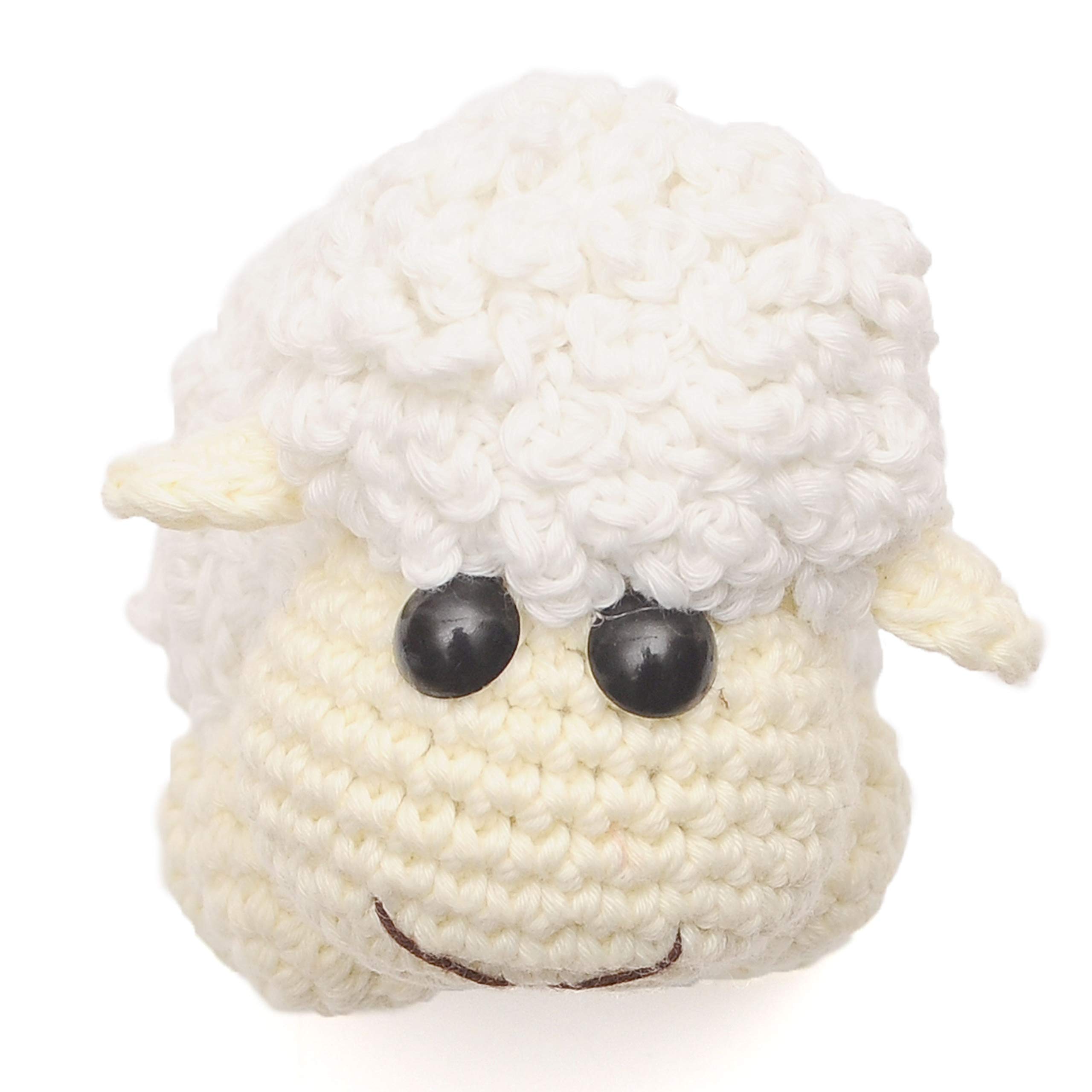 Handmade Baby Sheep Crochet Doll - Soft Amigurumi Plush Toy for Newborns & Toddlers (White) - Perfect Nursery Decor, Baby Shower Gift & Cuddly Companion