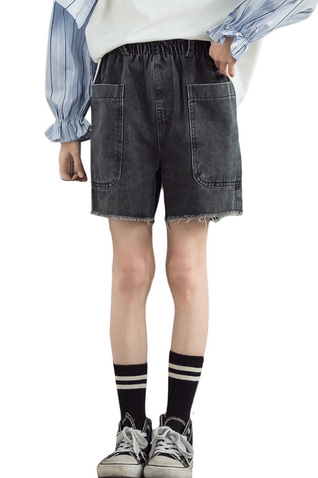 **SANGTREE Girls' Denim Jean Shorts for Kids Aged 3-12 Years – Comfortable & Stylish Casual Wear for Playdates, Summer Outfits, and Everyday Adventures**