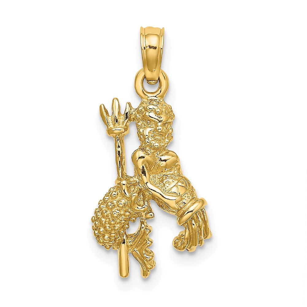 3D Gold Aquarius Zodiac Water Bearer Pendant Necklace - Model C3153 | Perfect for Birthday Gifts, Astrology Lovers & Spiritual Jewelry Collection