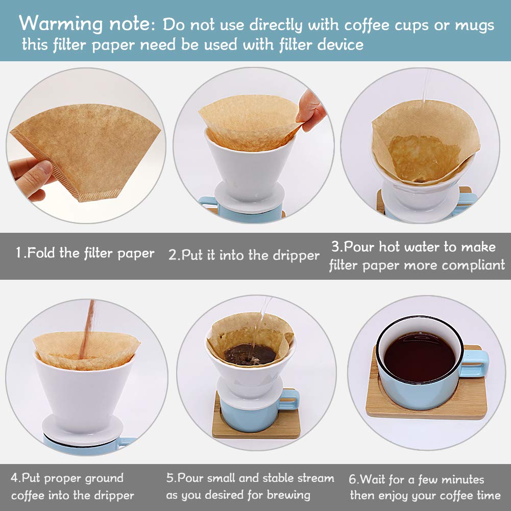 YQL #4 Cone Coffee Filters for Ninja Coffee Maker - 200 Count Disposable Paper Filters Compatible with Ninja DualBrew Pro & Coffee Bar Brewer - Perfect for Home, Office and Restaurant Use