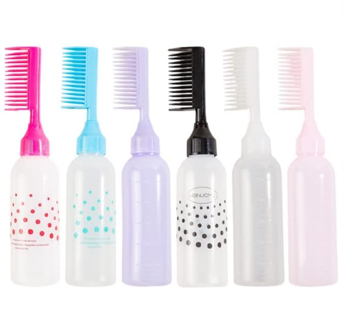AKADO Hair Oil & Dye Applicator Brush Bottle - 120ML Styling Tool for Hair Coloring & Treatment (White) | Perfect for Salon, Home Hair Care & DIY Hair Coloring