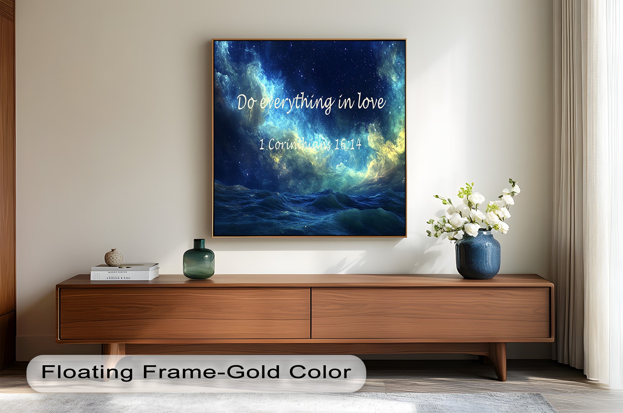 1 Corinthians 16:14 Bible Verse Canvas Print - Christian Wall Art with Love and Faith Scripture - Perfect for Home Decor, Church Gifts & Spiritual Inspiration