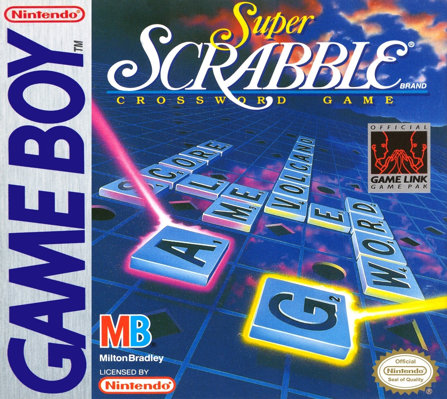 Vintage Super Scrabble Game Boy Video Games - Classic Word Puzzle Fun for Family Game Night & Retro Gaming Collectors