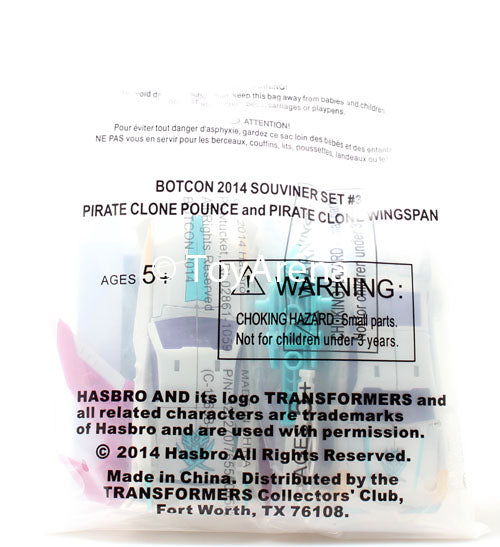 Botcon 2014 Transformers Exclusive Set #3 - Pirate Clone Pounce & Wingspan Action Figures Collectible Toy - Limited Edition Souvenir for Transformers Fans & Collectors | Perfect for Display, Gifts, and Convention Memorabilia