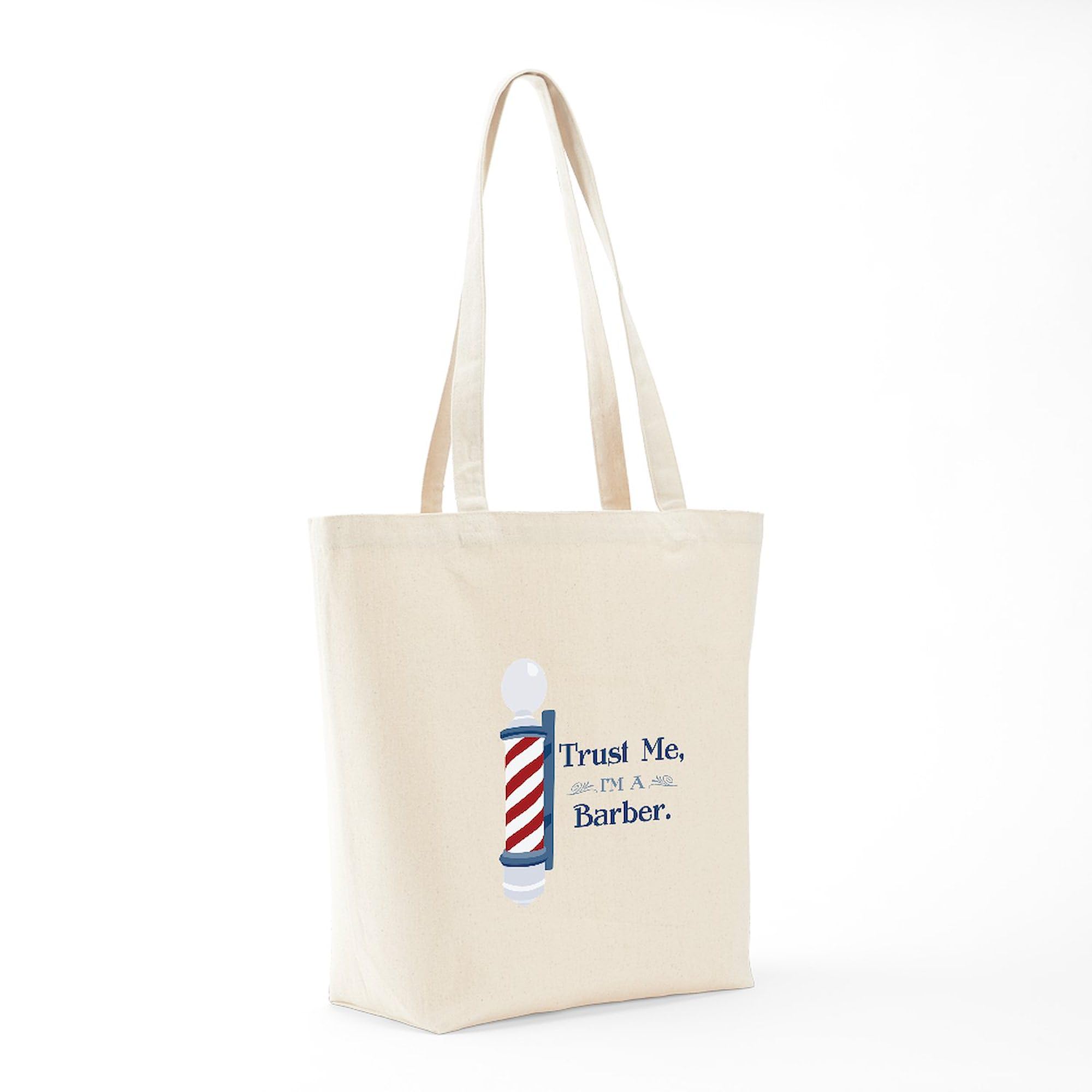 Trust Me I'm A Barber Tote Bag - Natural Canvas Reusable Shopping Bag for Barbers & Stylists - Perfect for Salon Supplies, Barber Tools & Everyday Use