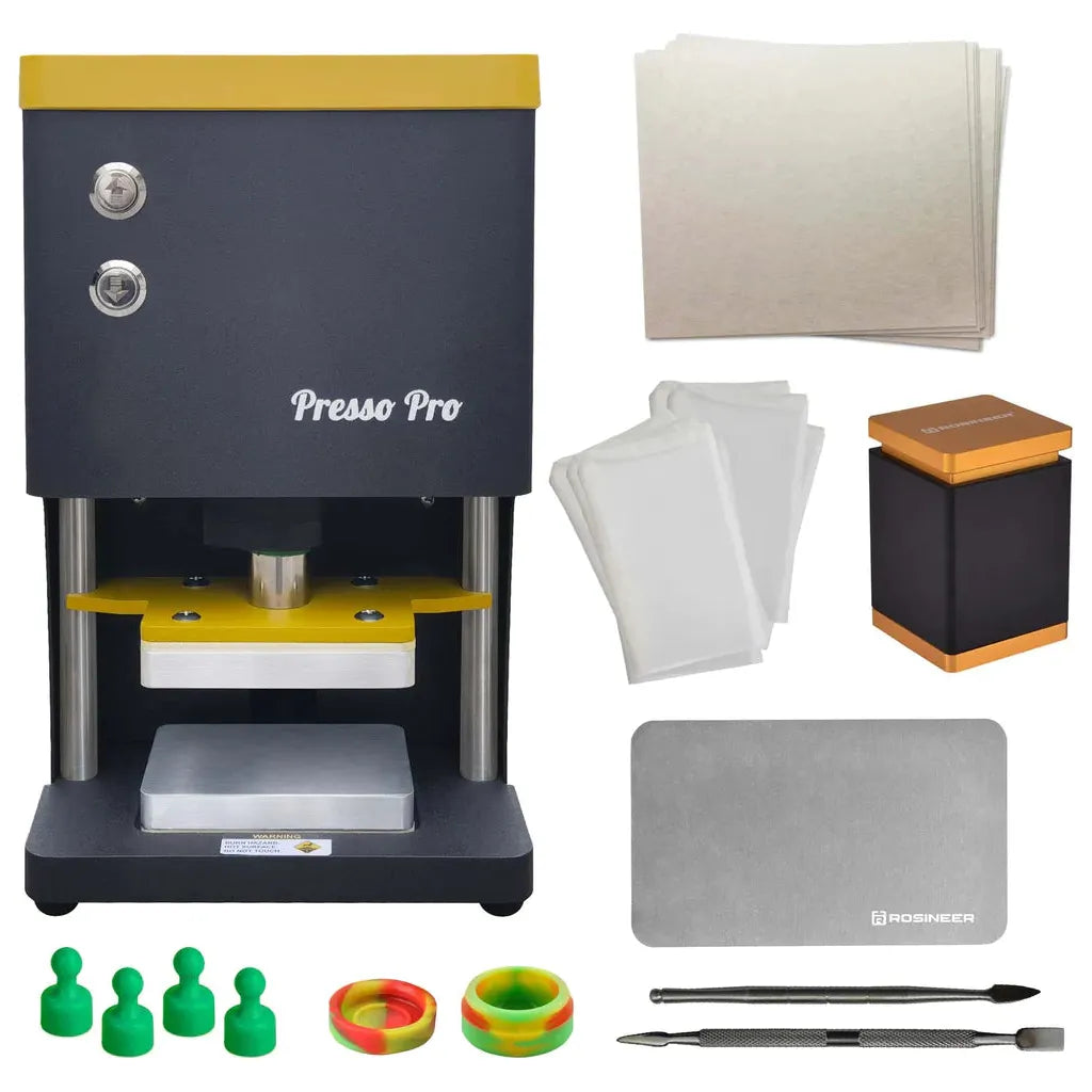 Rosineer Presso Pro 1 Ton Electric Rosin Press Kit - Professional Rosin Extraction Machine for Home & Commercial Use - Perfect for DIY Cannabis, Hemp, and Essential Oil Extraction