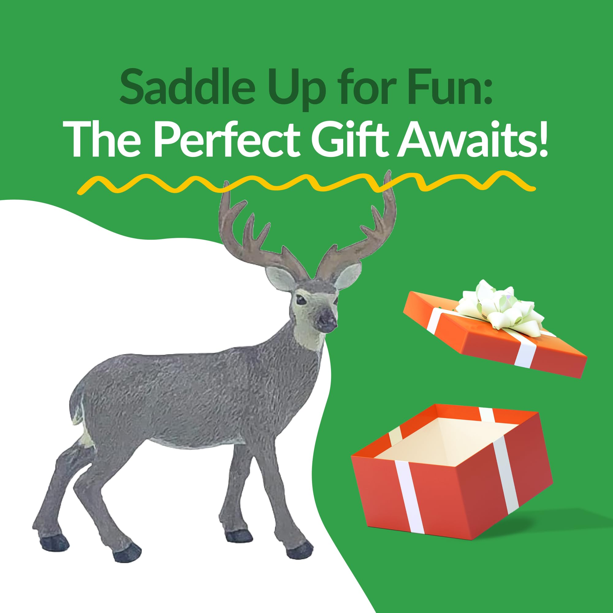 Big Country Toys - Realistic 1:20 Scale Mule Deer Hunting Figurine - Hand-Painted Plastic Wild Animal Model for Collectors & Outdoor Enthusiasts - Perfect for Hunting Scenes, Wildlife Displays & Educational Purposes