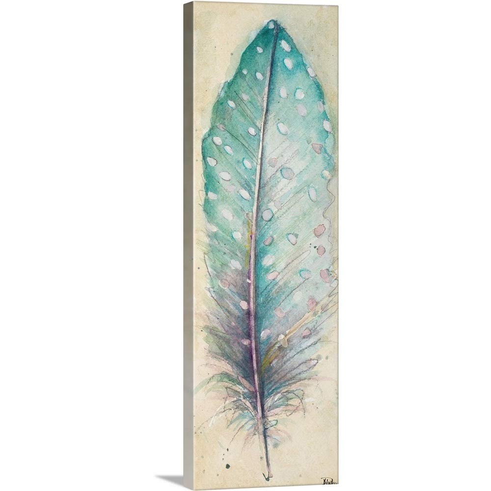 Watercolor Feather Canvas Wall Art Print - Handmade Home Decor for Living Room, Bedroom & Office - Modern Abstract Painting for Boho, Farmhouse & Minimalist Decor