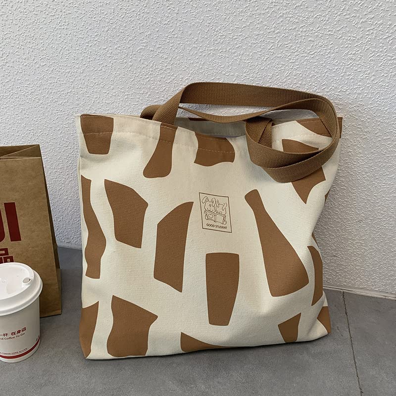 Eco-Friendly Reusable Canvas Tote Bag with Inside Pocket - Durable Shopping & Grocery Bag for Women, Perfect for Grocery Shopping, Beach Trips & Everyday Use