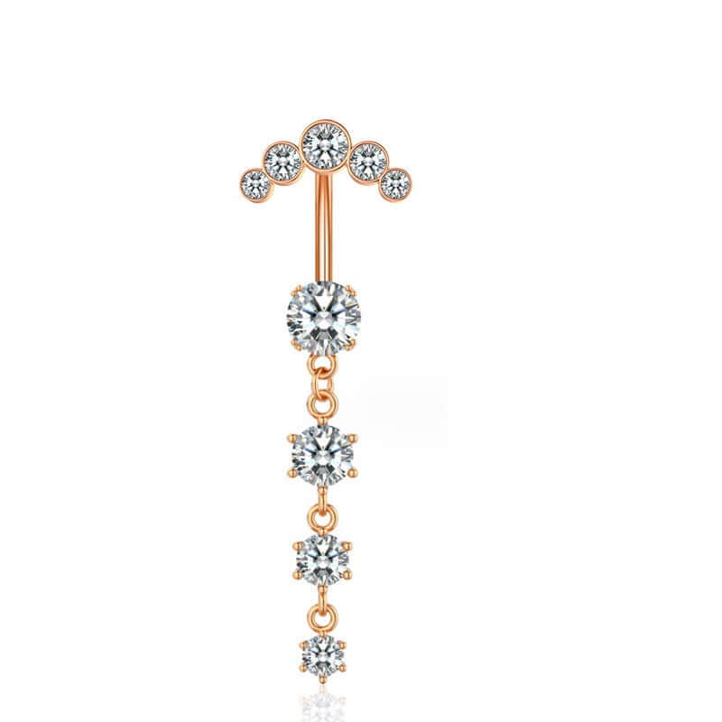 Sparkly Butterfly Opal Dangle Belly Button Rings | Q0202 | Stylish Body Jewelry for Women, Perfect for Parties, Beach & Everyday Wear