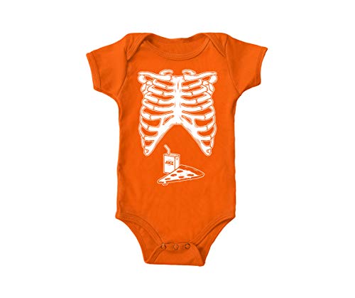 Bodysuit - Skeleton Costumes Juice Box & Pizza - Orange