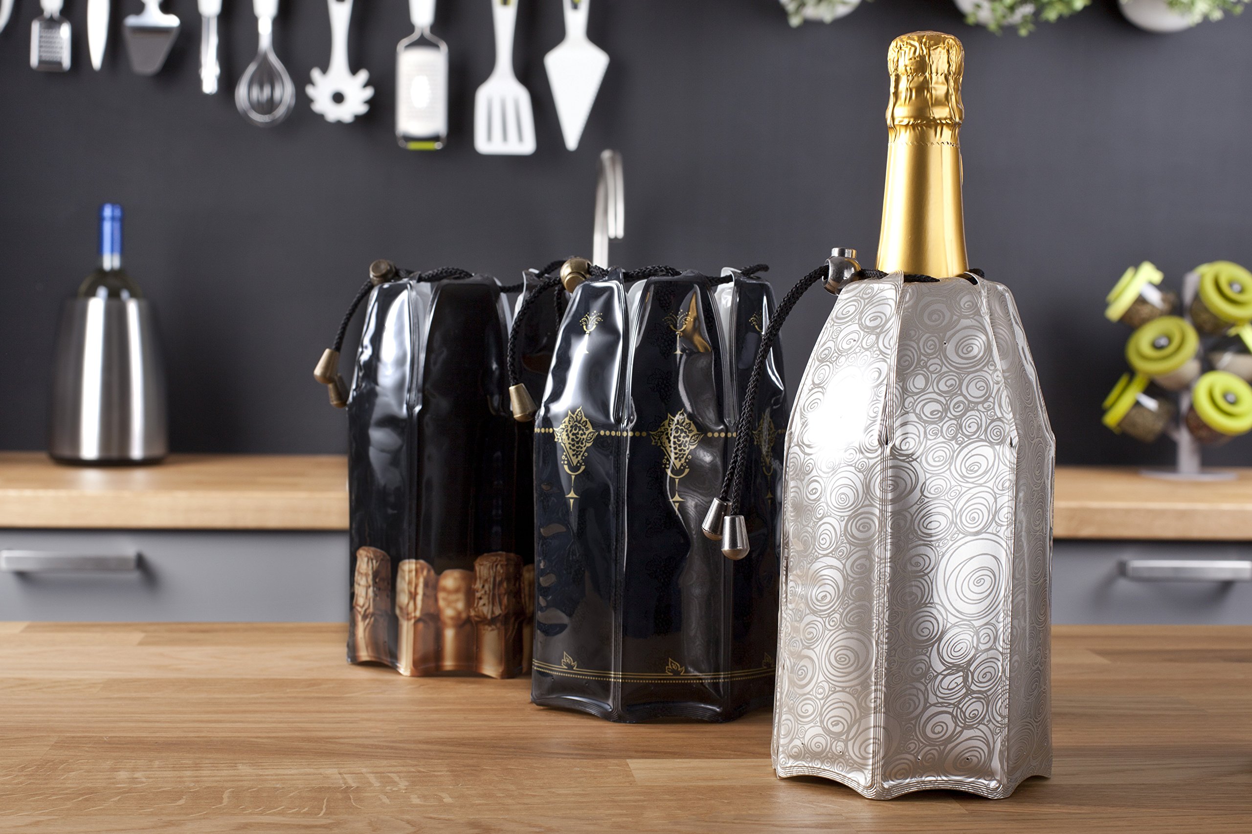 Vacu Vin Rapid Ice Champagne Cooler - Classic White Wine & Sparkling Wine Chiller for Parties, Weddings & Outdoor Events