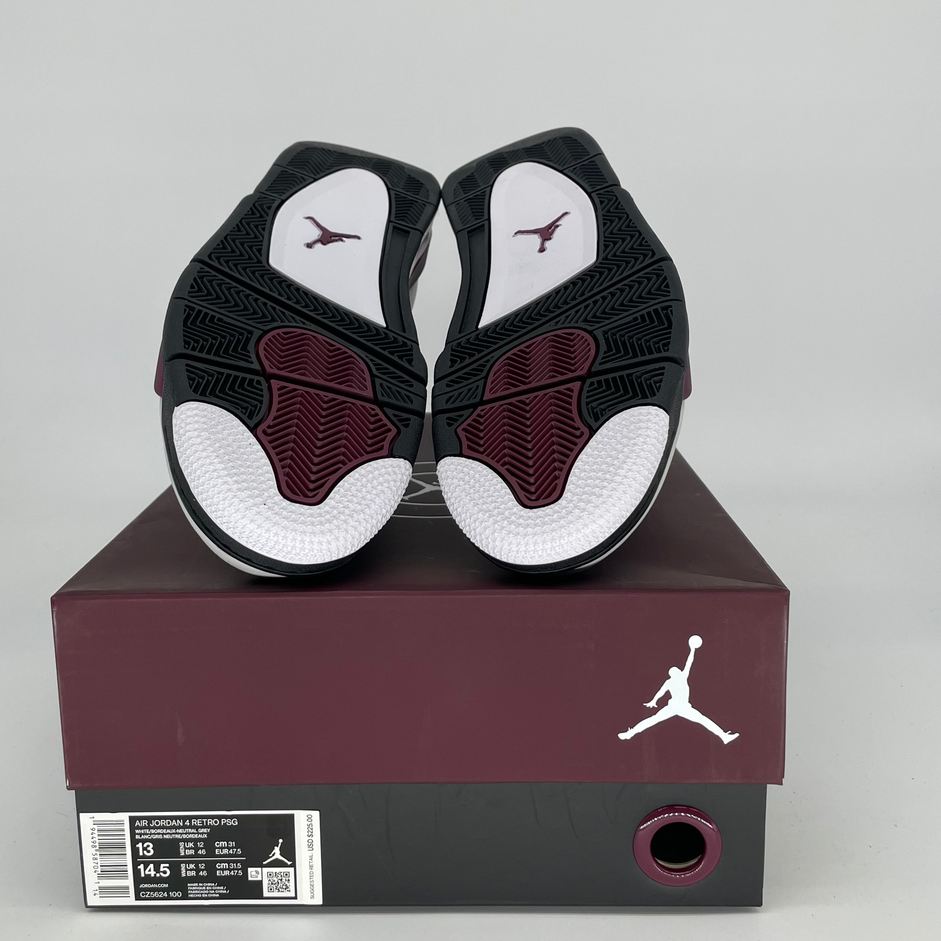 AIR JORDAN 4 PSG Paris Saint Germain Basketball Shoes Men's Size 13 - CZ5624 100 Authentic Sneakers for Sports & Streetwear Fashion