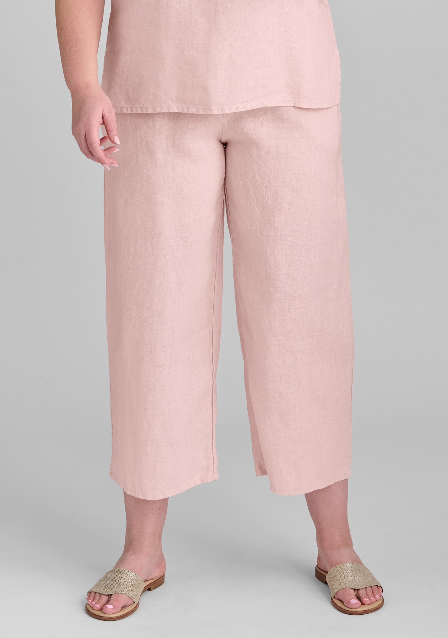**Breathable Linen Pants for Women with Elastic Waistband - Comfortable Summer Casual Pants for Travel, Yoga, and Lounge Wear**