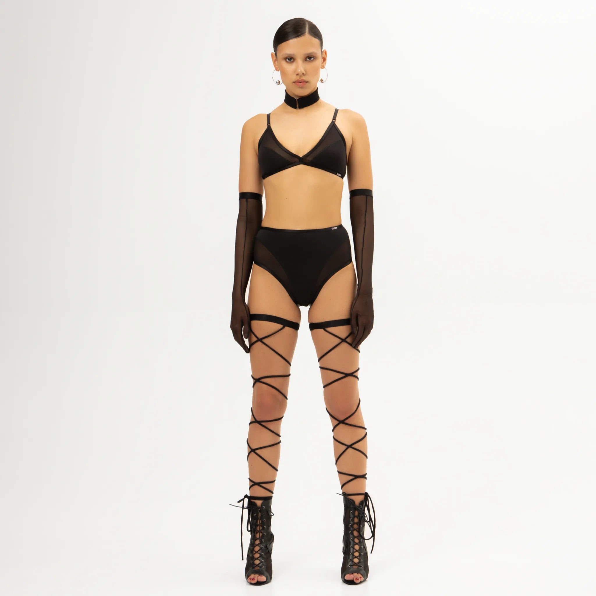 Sexy Black Pulse Lace Leg Garters for Women - Thigh High Stocking Holders with Adjustable Straps - Perfect for Bridal, Cosplay, and Boudoir Photography
