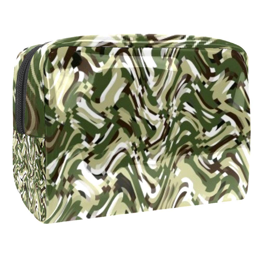 Waterproof Travel Makeup Bag for Women - Portable Cosmetic Organizer with Zipper, Toiletry Pouch for Cosmetics & Skincare - Perfect for Travel, Gym, and Daily Use - Psychedelic Hills Design