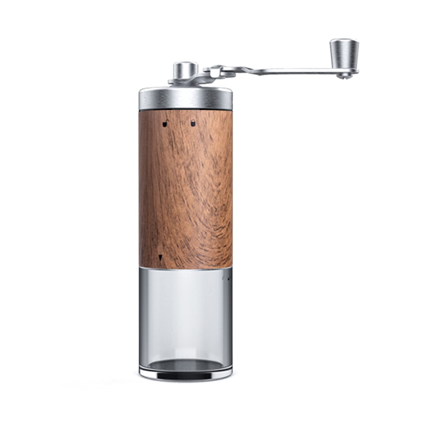 Premium Manual Coffee Grinder - YIUYIUPI Adjustable Stainless Steel Hand Burr Mill for Espresso, French Press & Pour Over | Portable & Durable for Home, Office, Camping & Travel (Reddish Brown) | Perfect Gift for Coffee Lovers