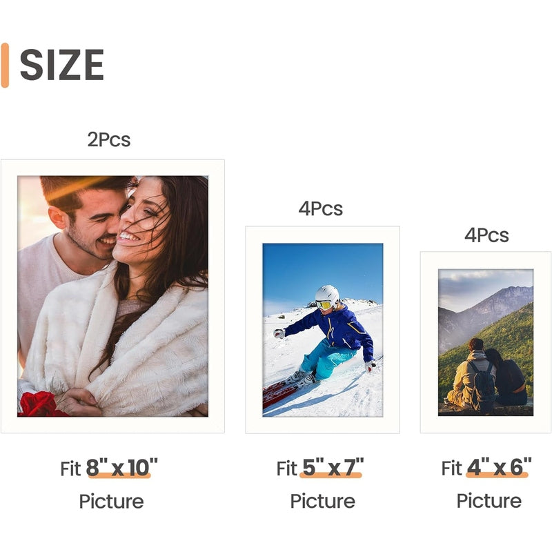 10 Pack Wall Decor Collage Picture Frames - Hanging or Tabletop Display for Home, Office & Gallery Decorations