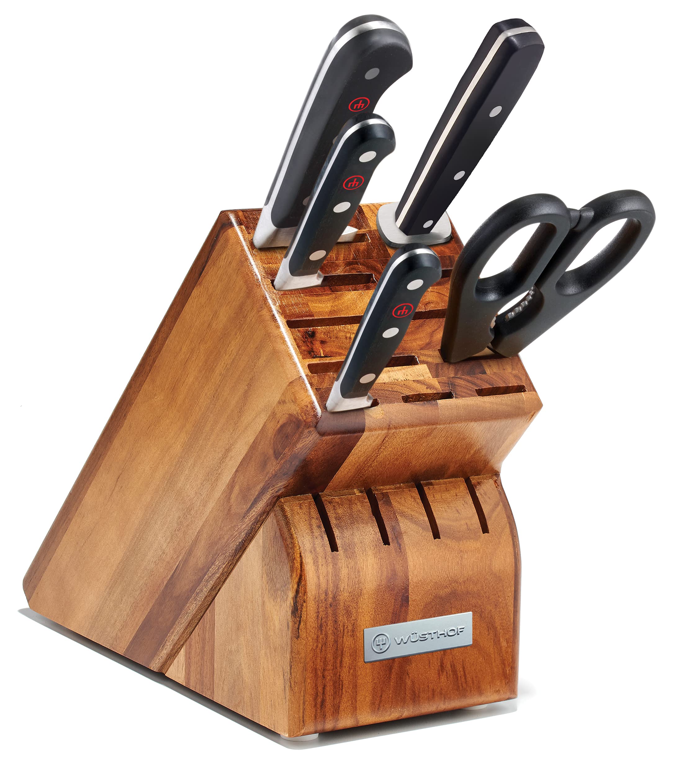 WÜSTHOF Classic 6-Piece Knife Block Set - High-Quality German Kitchen Knives for Professional Chefs & Home Cooking | Perfect for Slicing, Dicing & Food Prep
