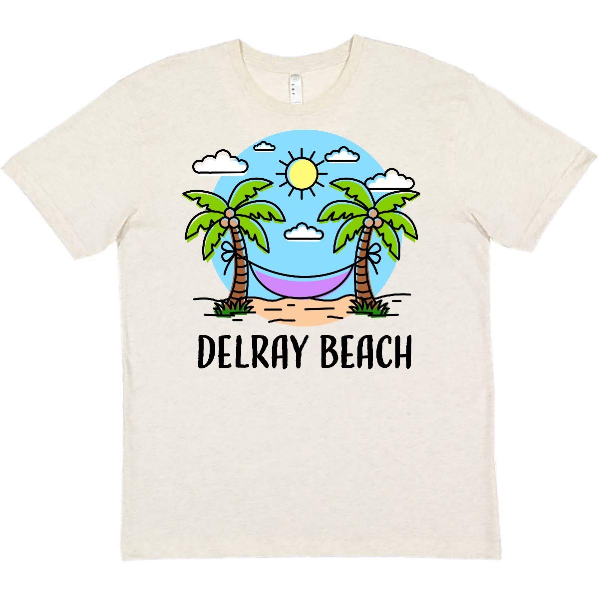 Inktastic Summer Vacation in Delray Beach Graphic T-Shirt - Comfortable Cotton Tee for Beach Trips, Travel & Casual Wear