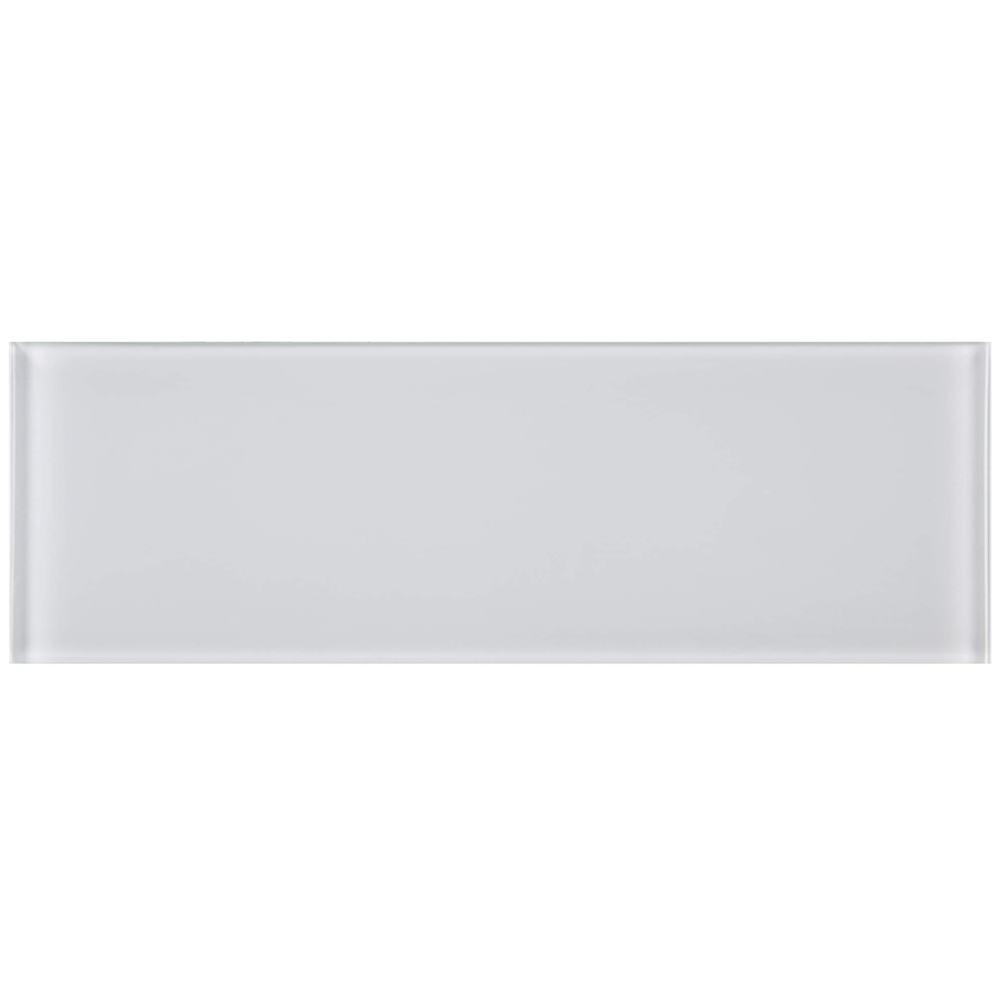 4x12 White Glass Subway Tile - Premium Kitchen Backsplash & Bathroom Wall Tile (10 sq ft) - Perfect for Modern Home Renovation, Shower Surrounds, and Stylish Accent Walls