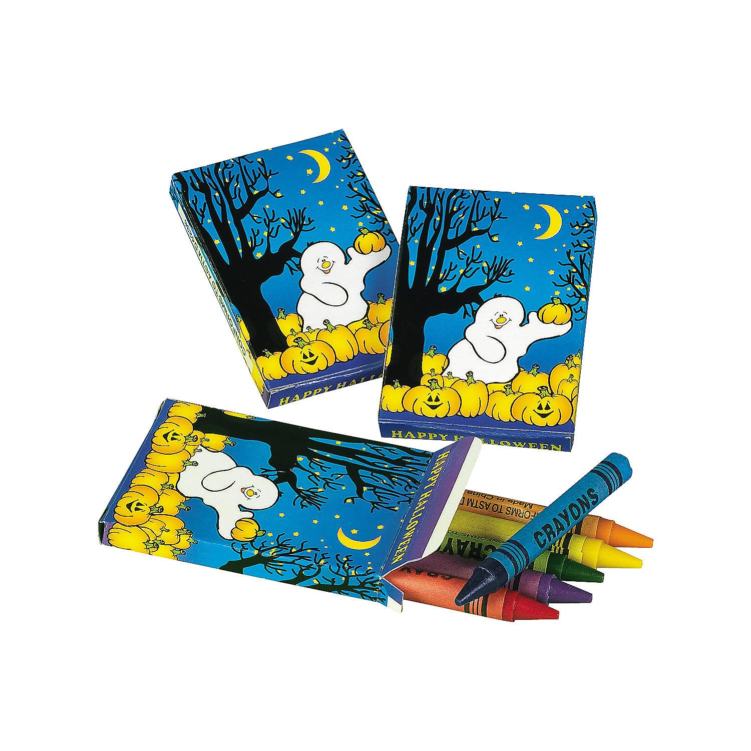 Halloween Crayons Bulk Pack - 24 Count (2 Dozen) Non-Toxic Art Supplies for Kids - Perfect for Classroom, Party Favors & Trick or Treat Gifts