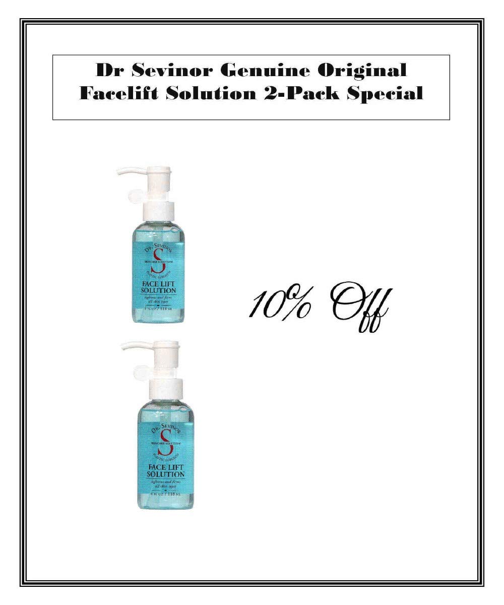 2-Pack Dr. Sevinor Plastic Surgeon Face Lift Solution for All Skin Types (2 x 4oz Bottles) - 10% Off | Anti-Aging Treatment for Wrinkles & Firming | Perfect for Daily Skincare Routine & Special Occasion Prep