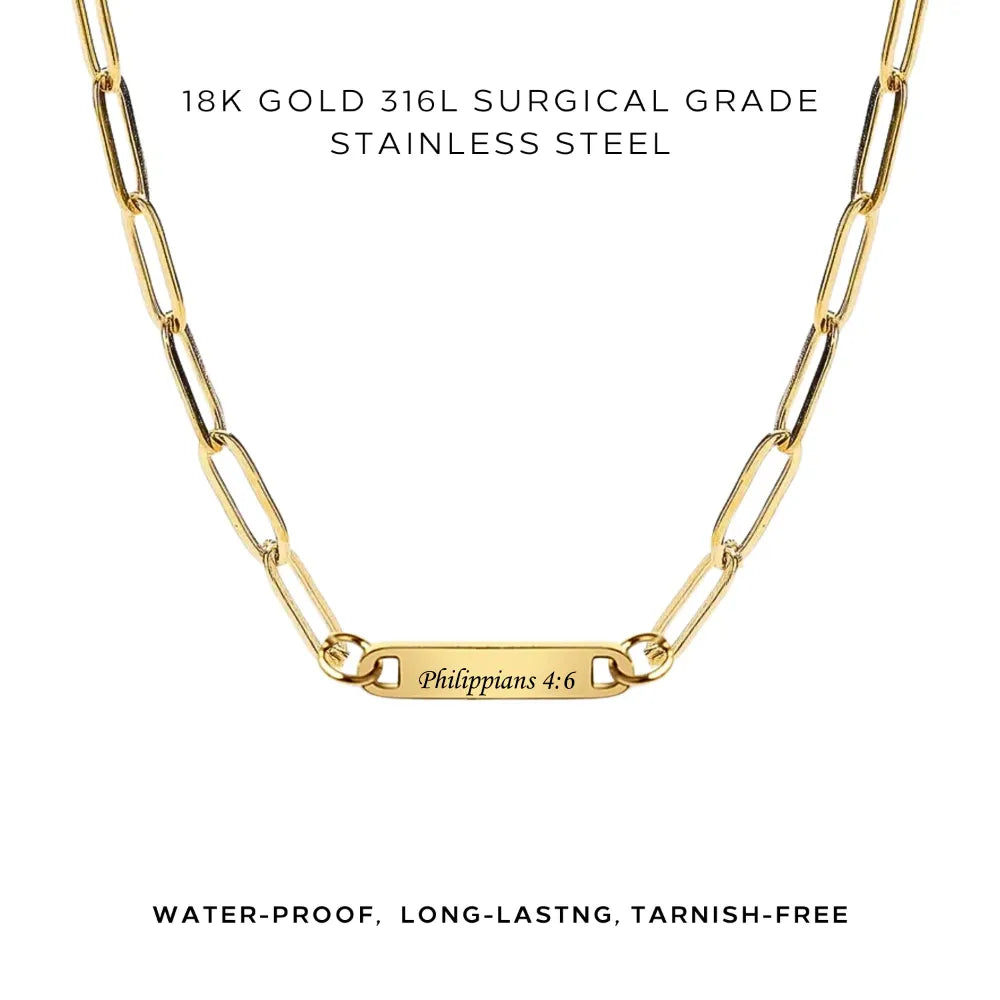 Personalized Engraved Paperclip Necklace - Custom Name Jewelry Gift for Women - Elegant & Minimalist Design - Perfect for Birthdays, Anniversaries & Special Occasions