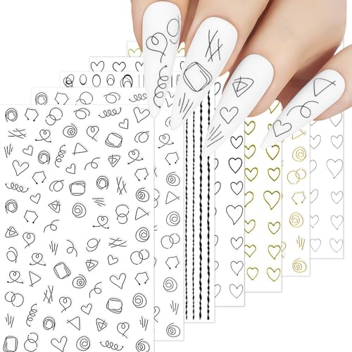 11 Nail Stickers Decals Set