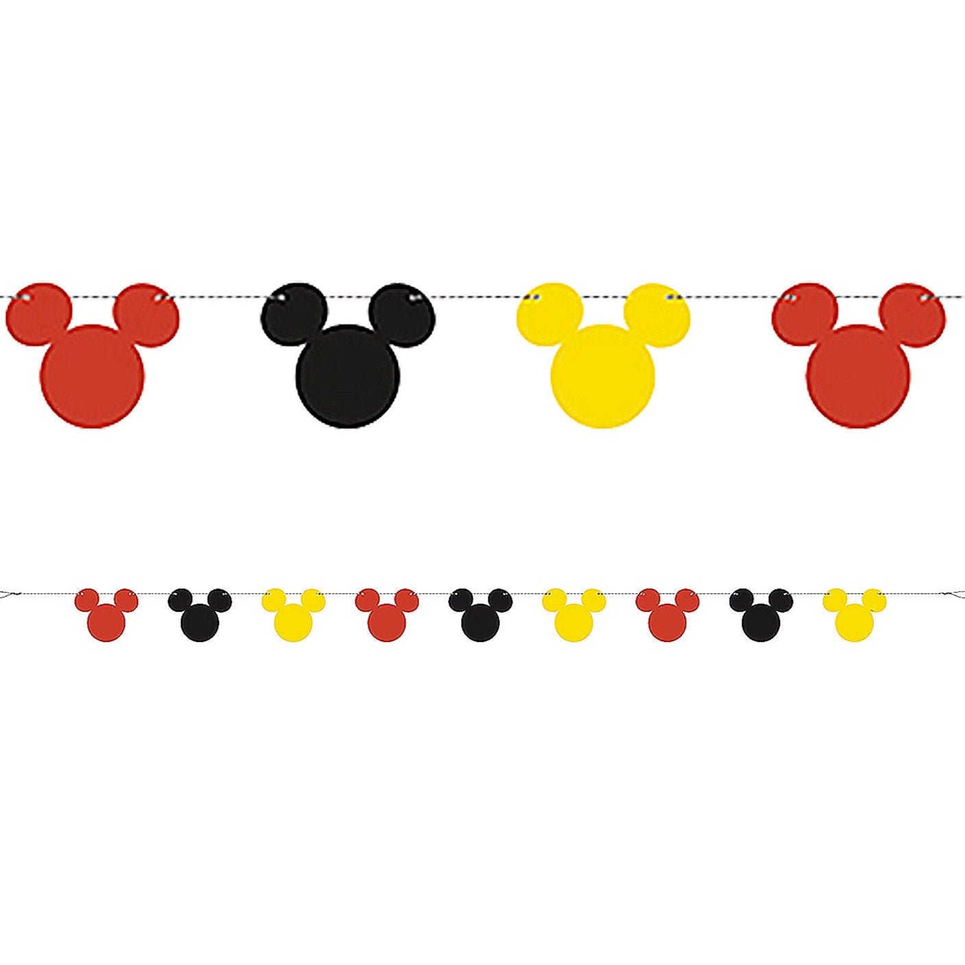 7ft Mickey Mouse Garland Banner - Disney Party Decorations for Birthday, Baby Shower & Christmas Celebrations