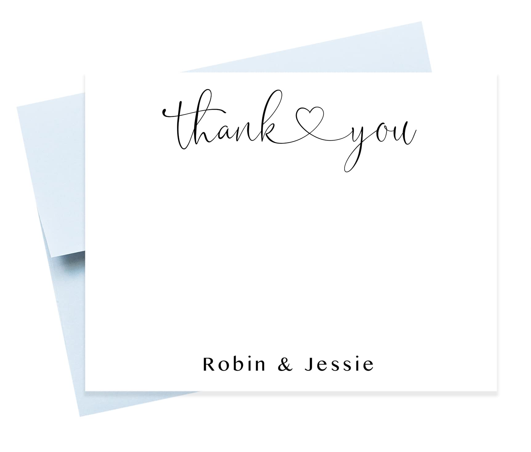 Personalized Couple Thank You Cards - Custom Stationery Gift Set with Envelopes - Perfect for Weddings, Anniversaries & Appreciation Gifts