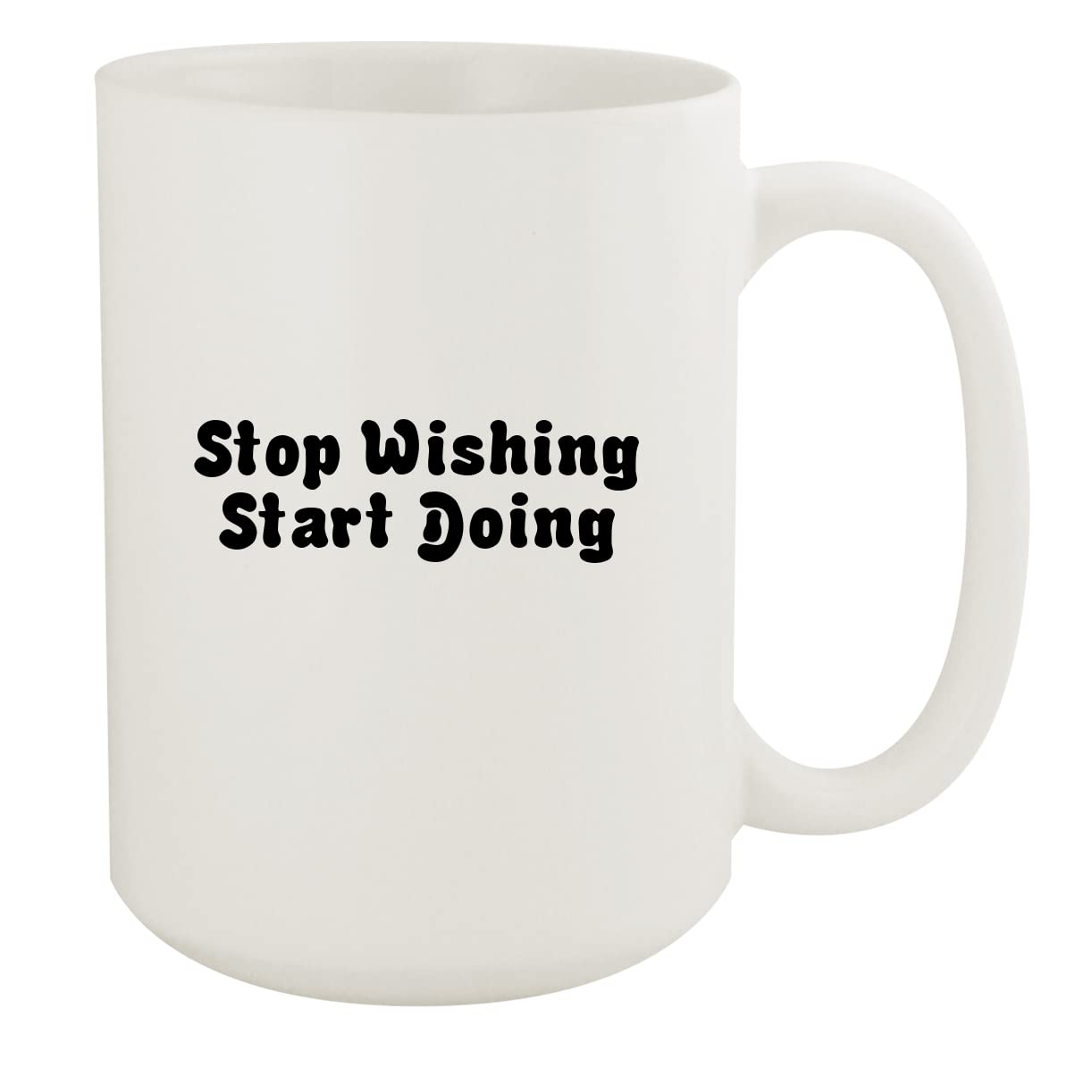 Stop Wishing Start Doing - Inspirational 15oz White Ceramic Coffee Mug - Perfect for Office, Home & Gift Giving
