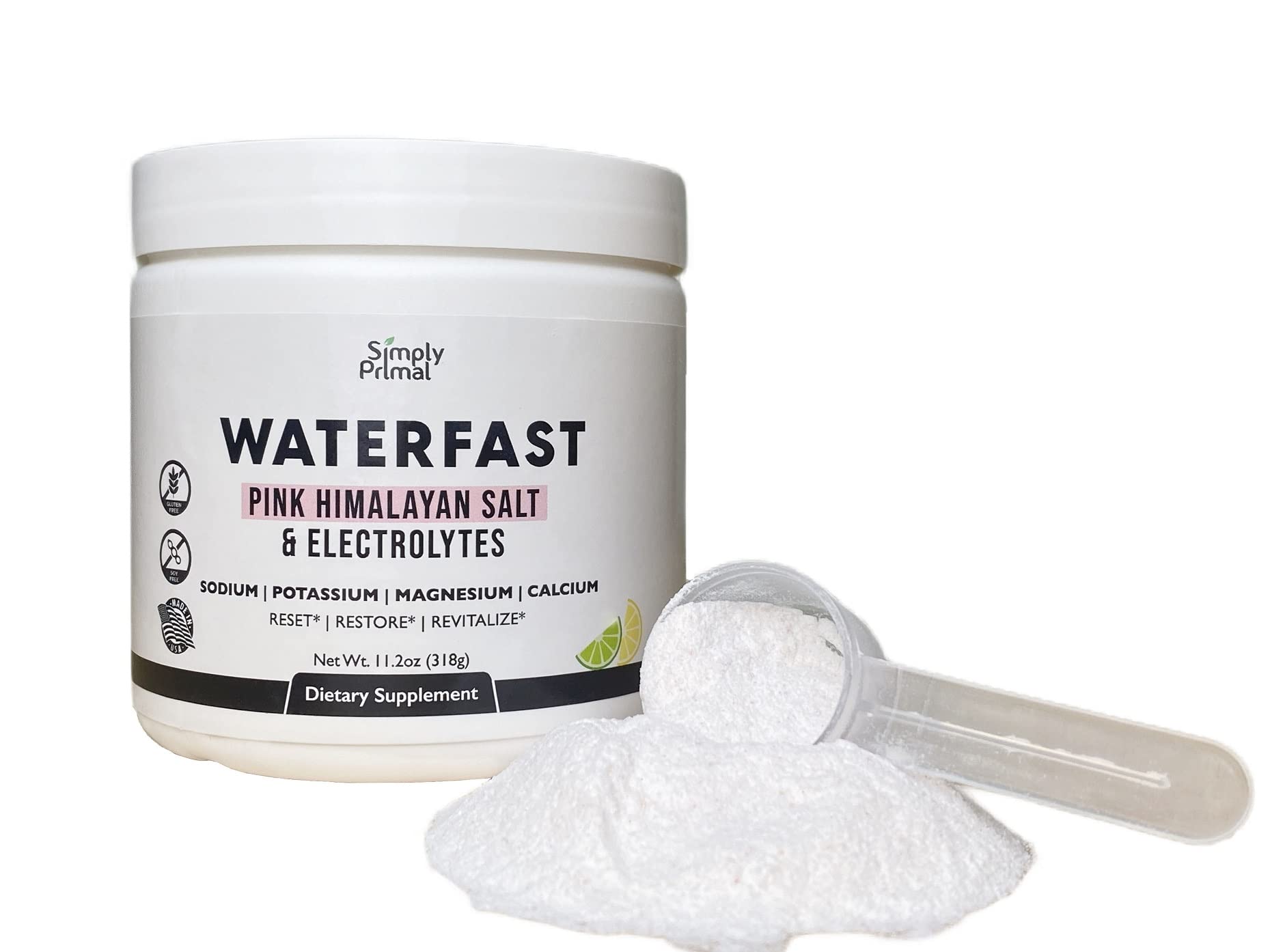 Keto Electrolyte Powder for Fasting & Hydration - Lemon Lime Flavor with Pink Himalayan Salt | Sugar Free, Gluten Free, Soy Free Supplement | Supports Energy, Hydration & Recovery for Keto Diet, Intermittent Fasting & Workouts
