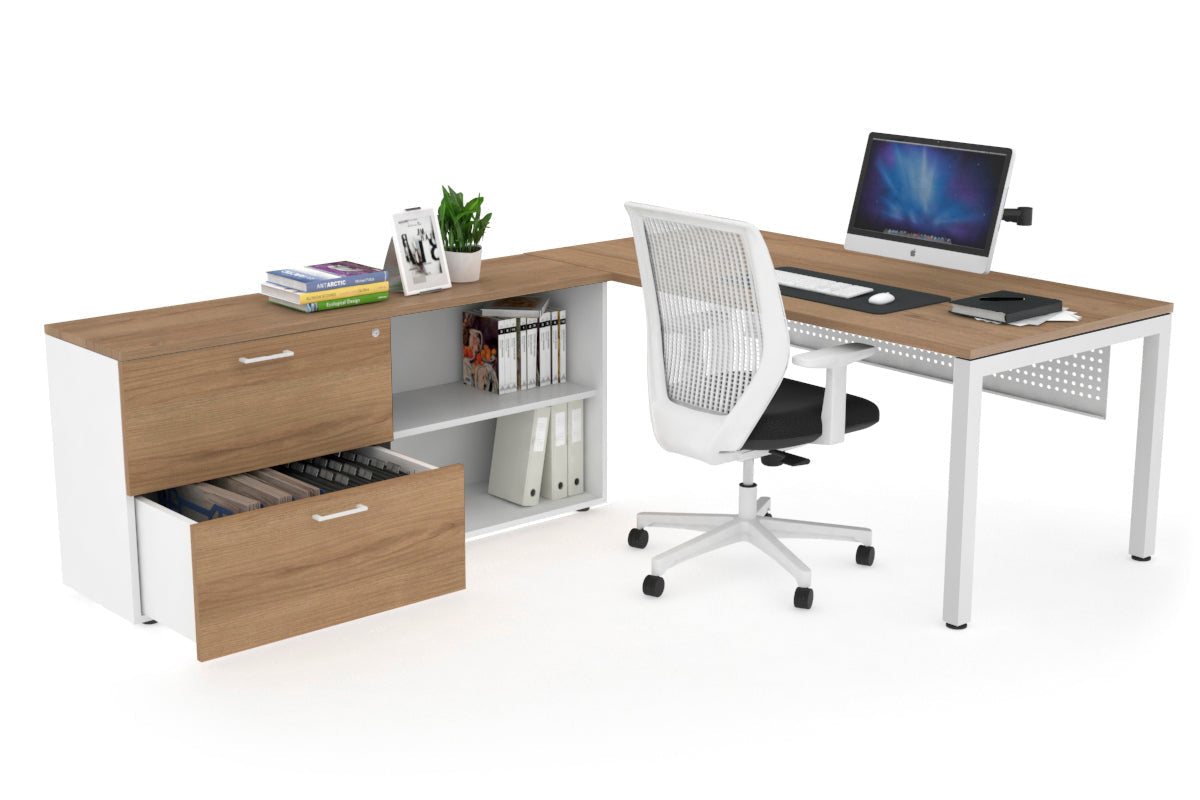 Quadro Square Executive White Frame Office Chair [1600L x 700W] - Premium Ergonomic Seating for Home Office & Conference Rooms