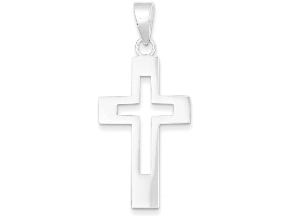 Sterling Silver Cross Pendant Necklace with Chain - Religious Jewelry for Women & Men - Perfect for Gifts, Baptism, First Communion & Everyday Wear